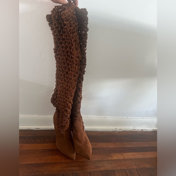 Saint Laurent Suede Twine Niki 105 Boot - Picture 11 of 14